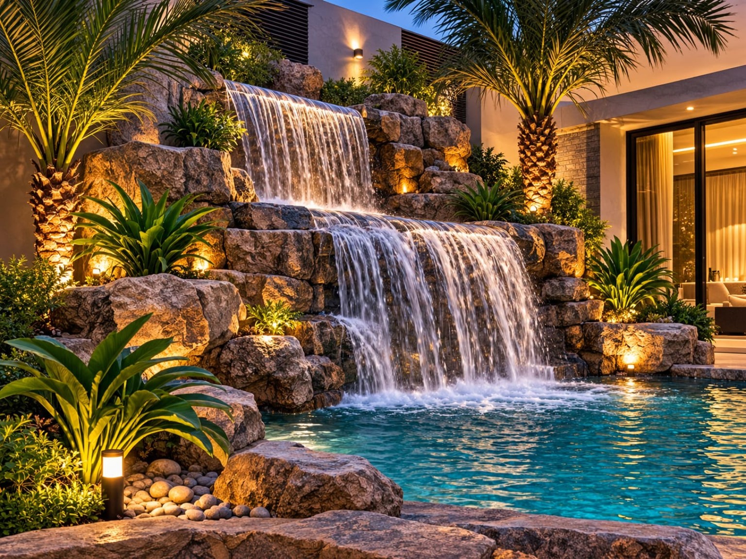 Rock waterfall