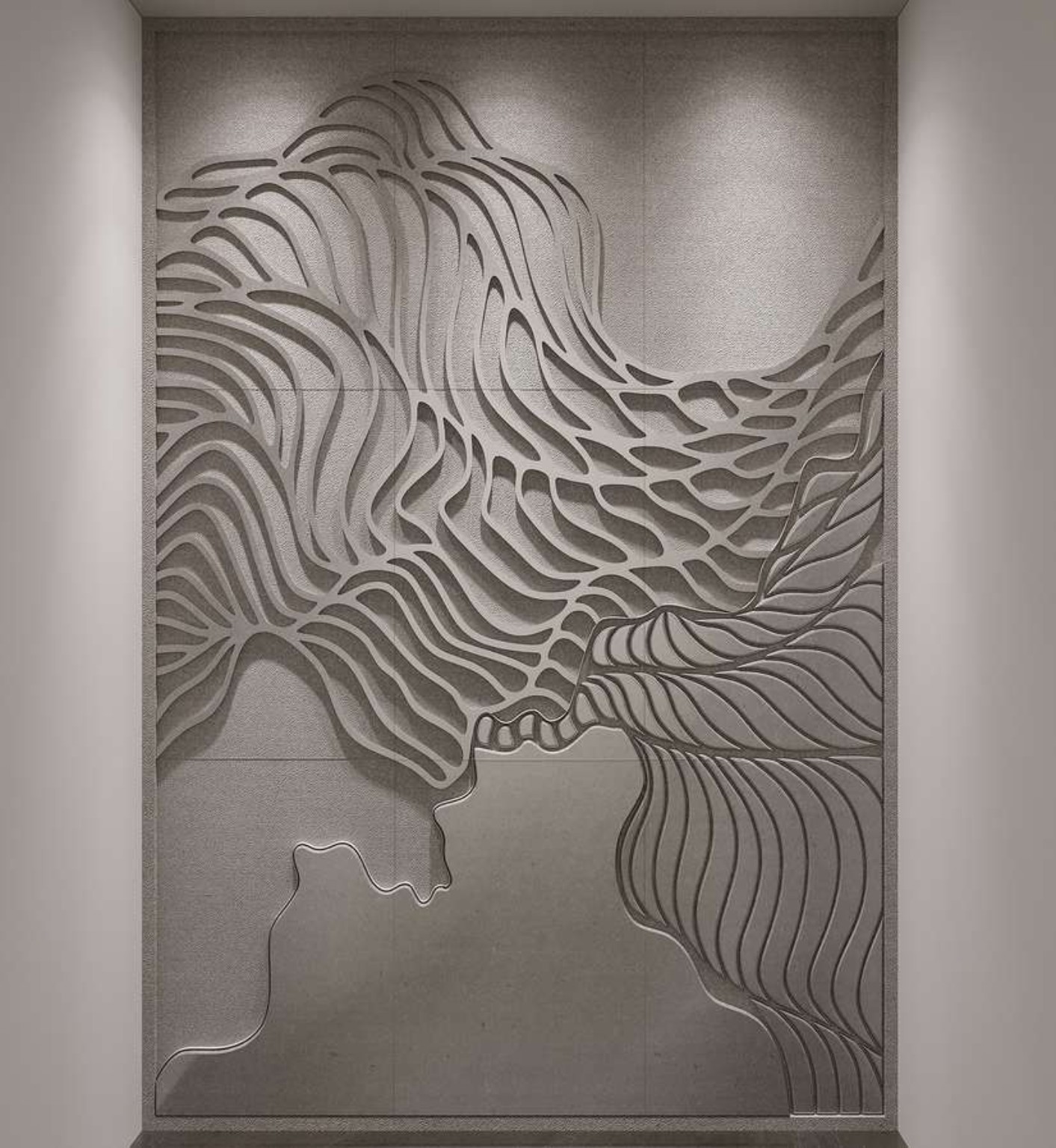 Sculptural decorative wall